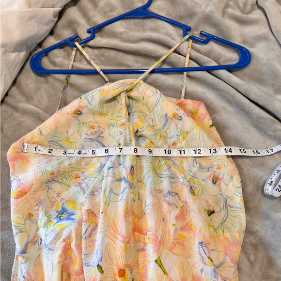 Wild Orchid Halter Neck Flared Dress La Fuori Anthropologie Floral Maxi NWT - Picture 7 of 16